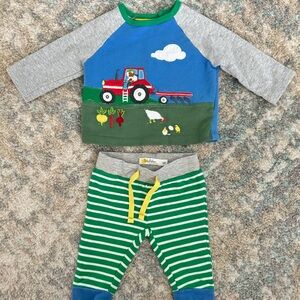 Baby Boden 3-6 month Tractor Top & Pants Playset